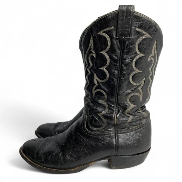 Tony Lama 1509 Vintage Gold Label USA Leather Western Cowboy Boots Men's 10 D - Picture 7 of 15